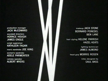 Saul Bass titoli di testa The man whit the goloden arm