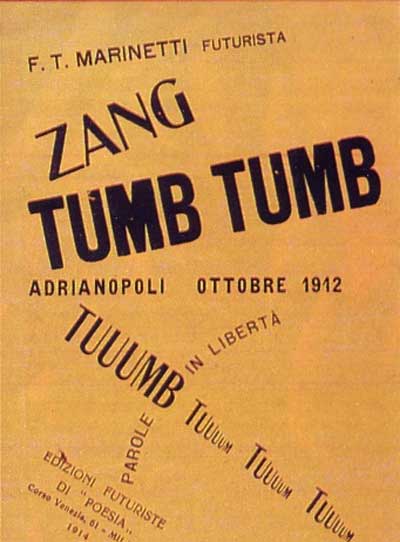F.T.Marinetti Zang TUM tum copertina